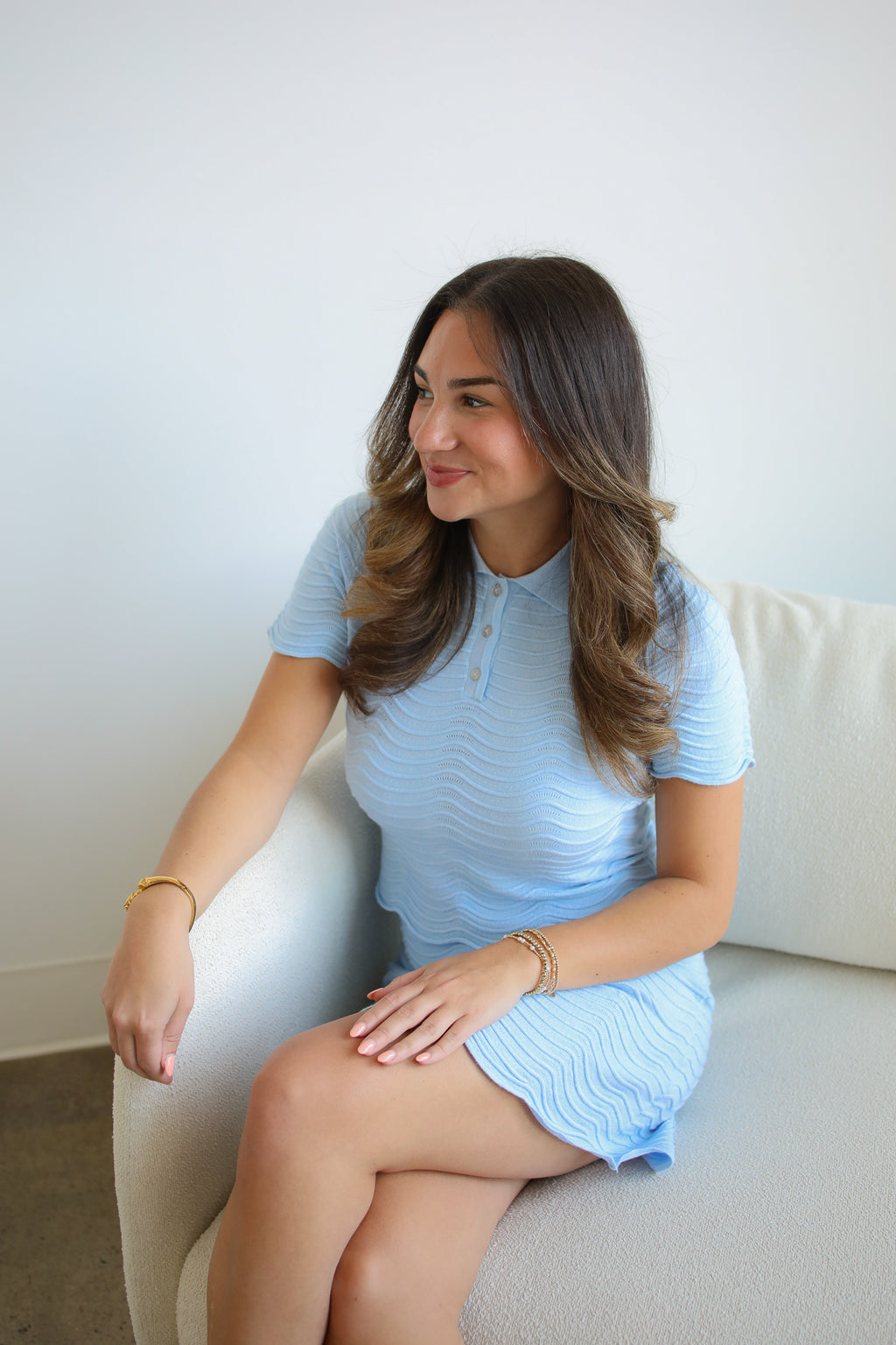 SCALLOP POLO SKIRT SET