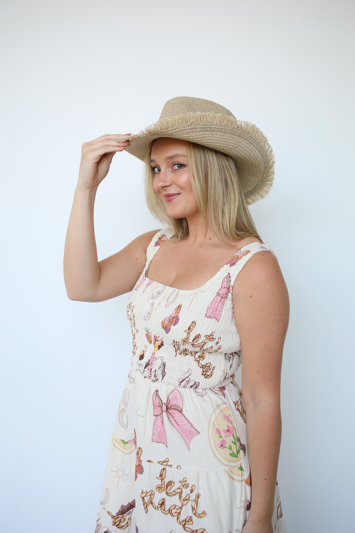 WESTERN SMOCKED MAXI DRESS