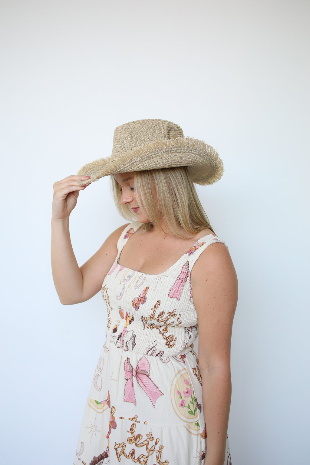 WESTERN SMOCKED MAXI DRESS