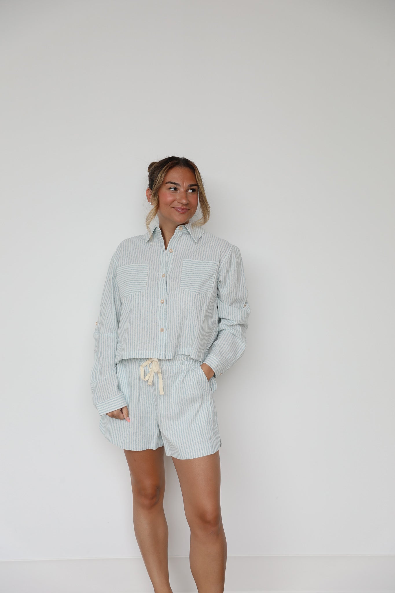 COTTON STRIPED TIE BOXER