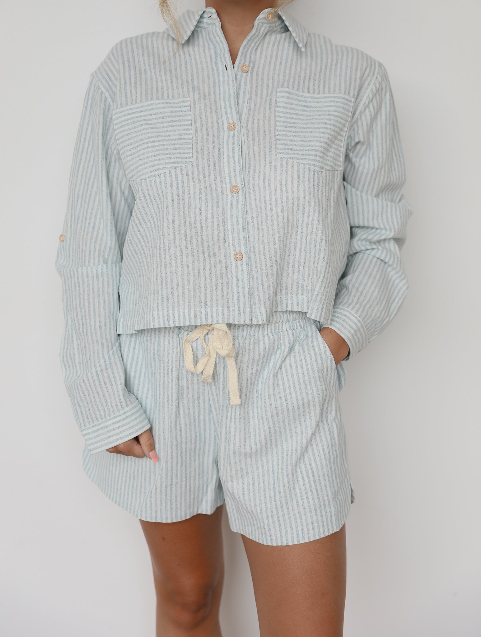 COTTON STRIPED TIE BOXER