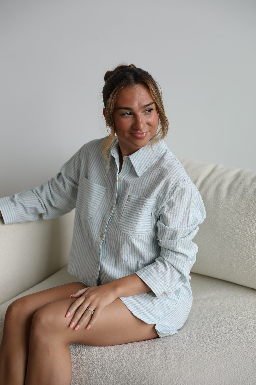 COTTON STRIPED TIE BOXER