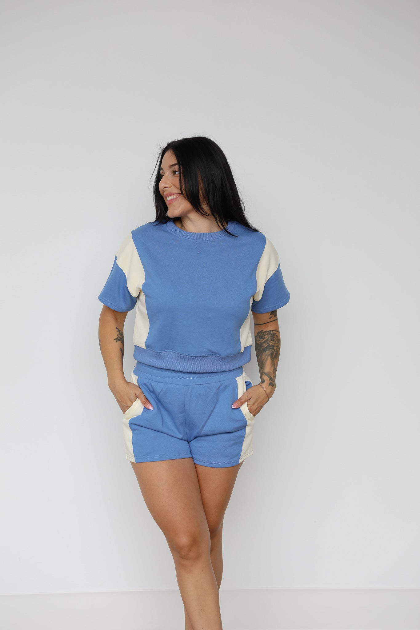 CONTRAST FRENCH TERRY SET