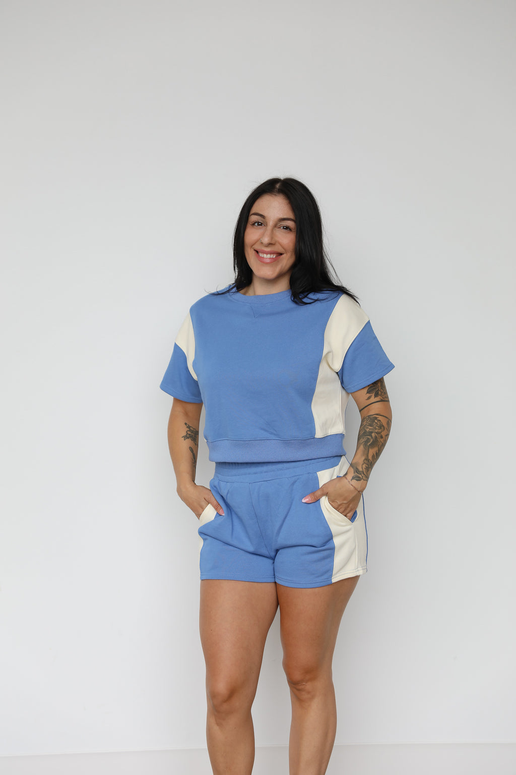 CONTRAST FRENCH TERRY SET