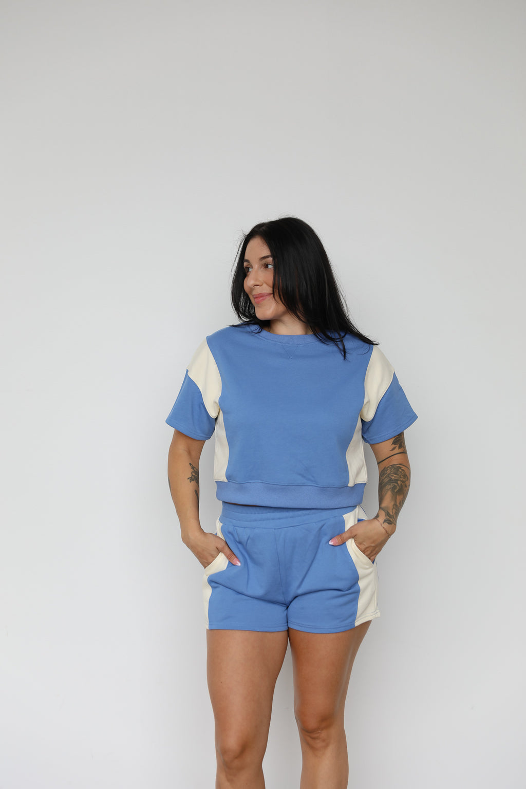 CONTRAST FRENCH TERRY SET