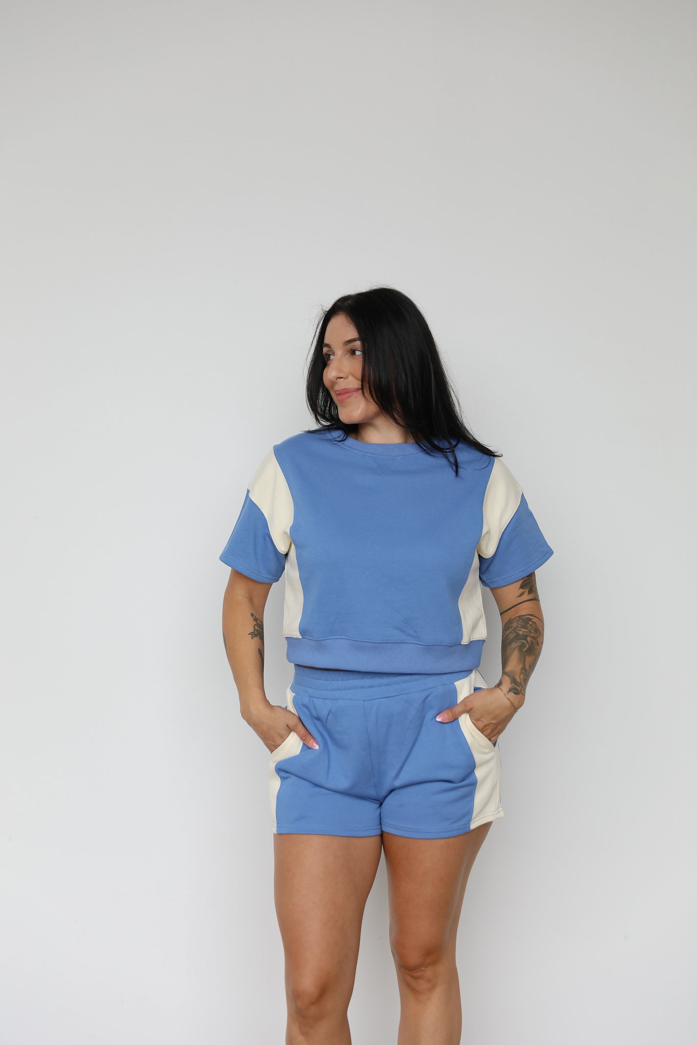 CONTRAST FRENCH TERRY SET