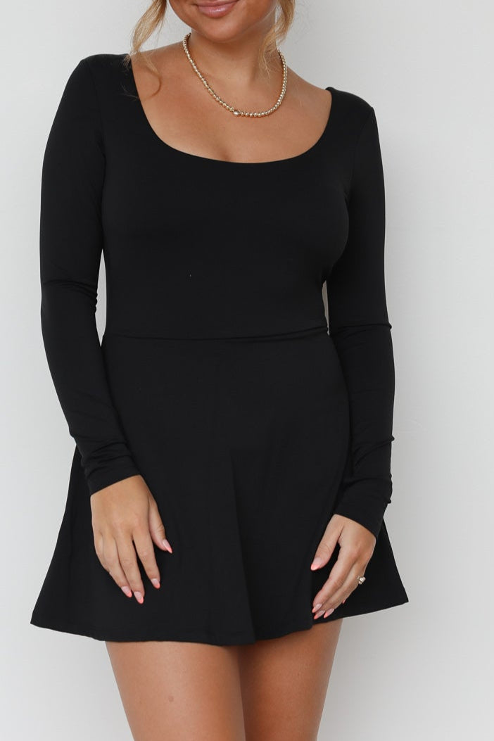 SCULPT LONG SLEEVE ACTIVE DRESS