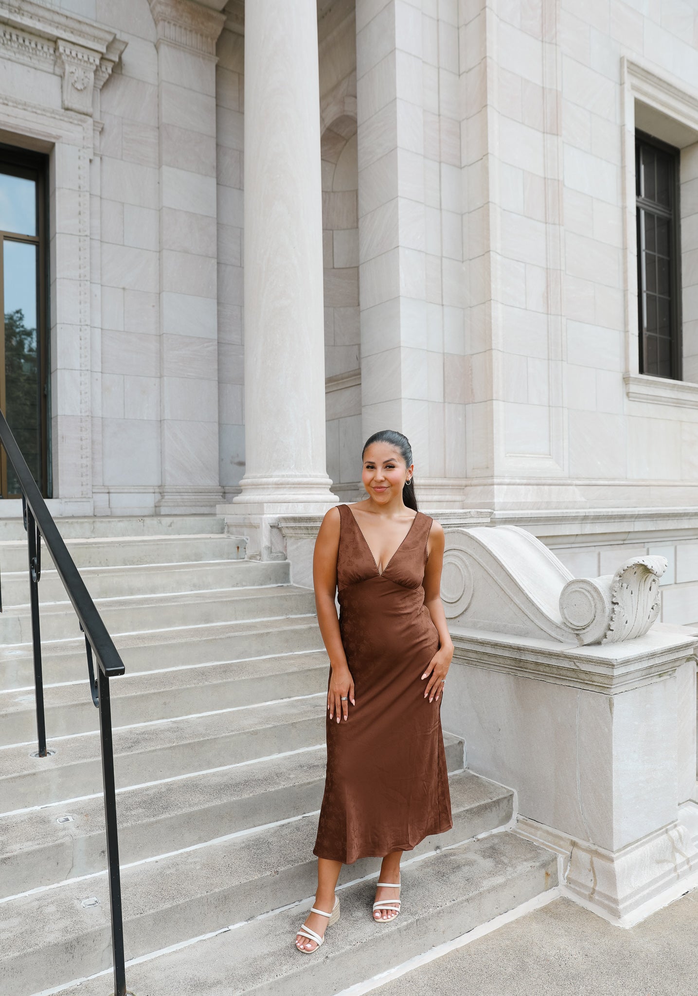 TORI SATIN MIDI DRESS