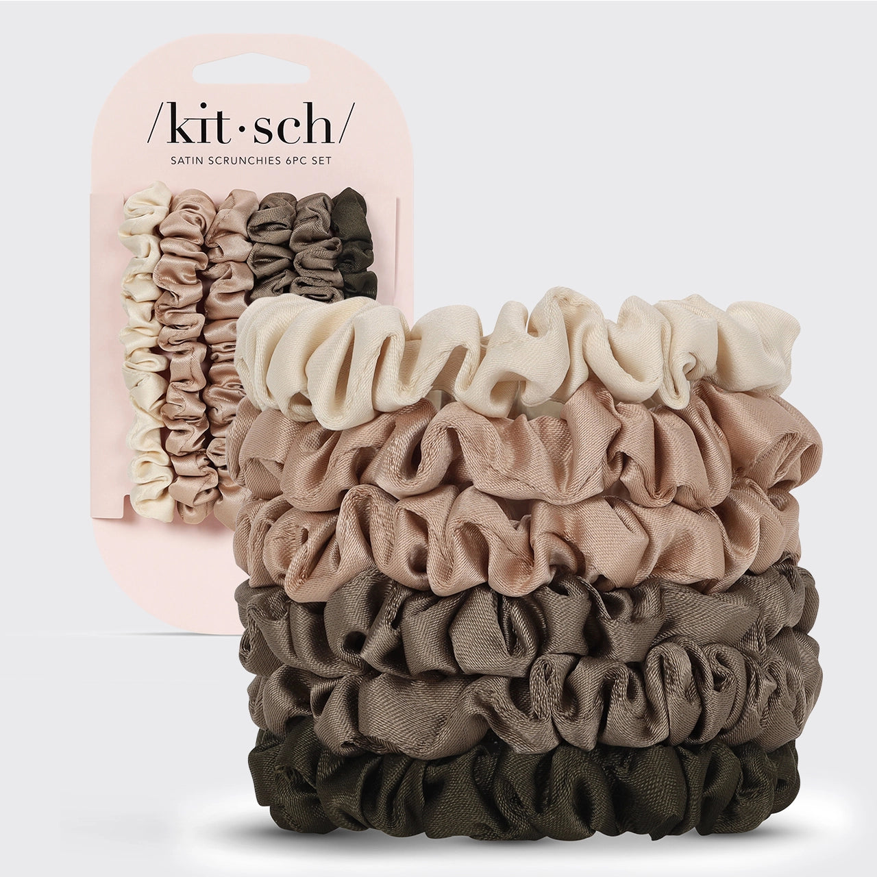 ULTRA PETITE SATIN SCRUNCHIES 6PC.