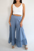 WIDE LEG LINEN SHIFT PANT