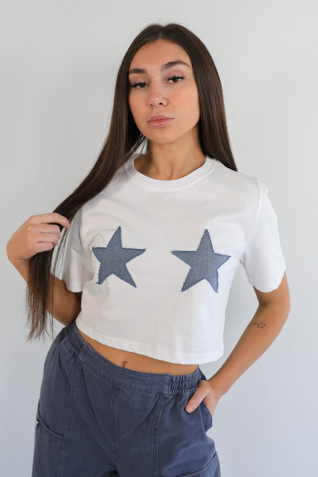 TOP PATRIOT CROPPED TEE