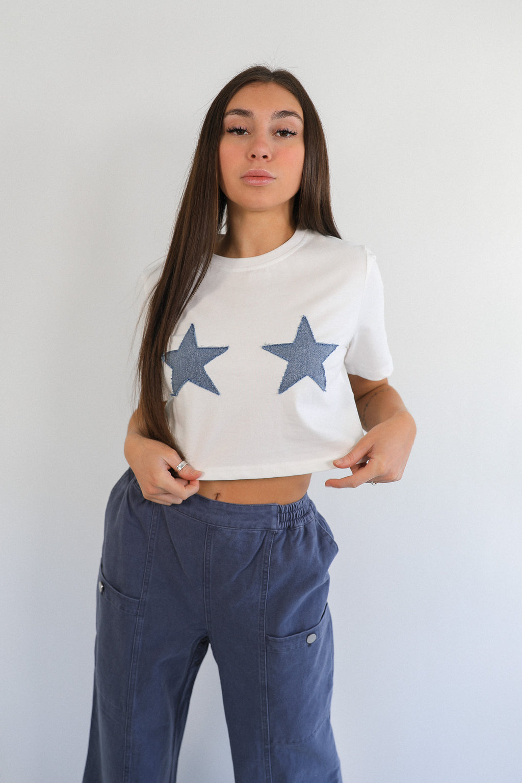 TOP PATRIOT CROPPED TEE