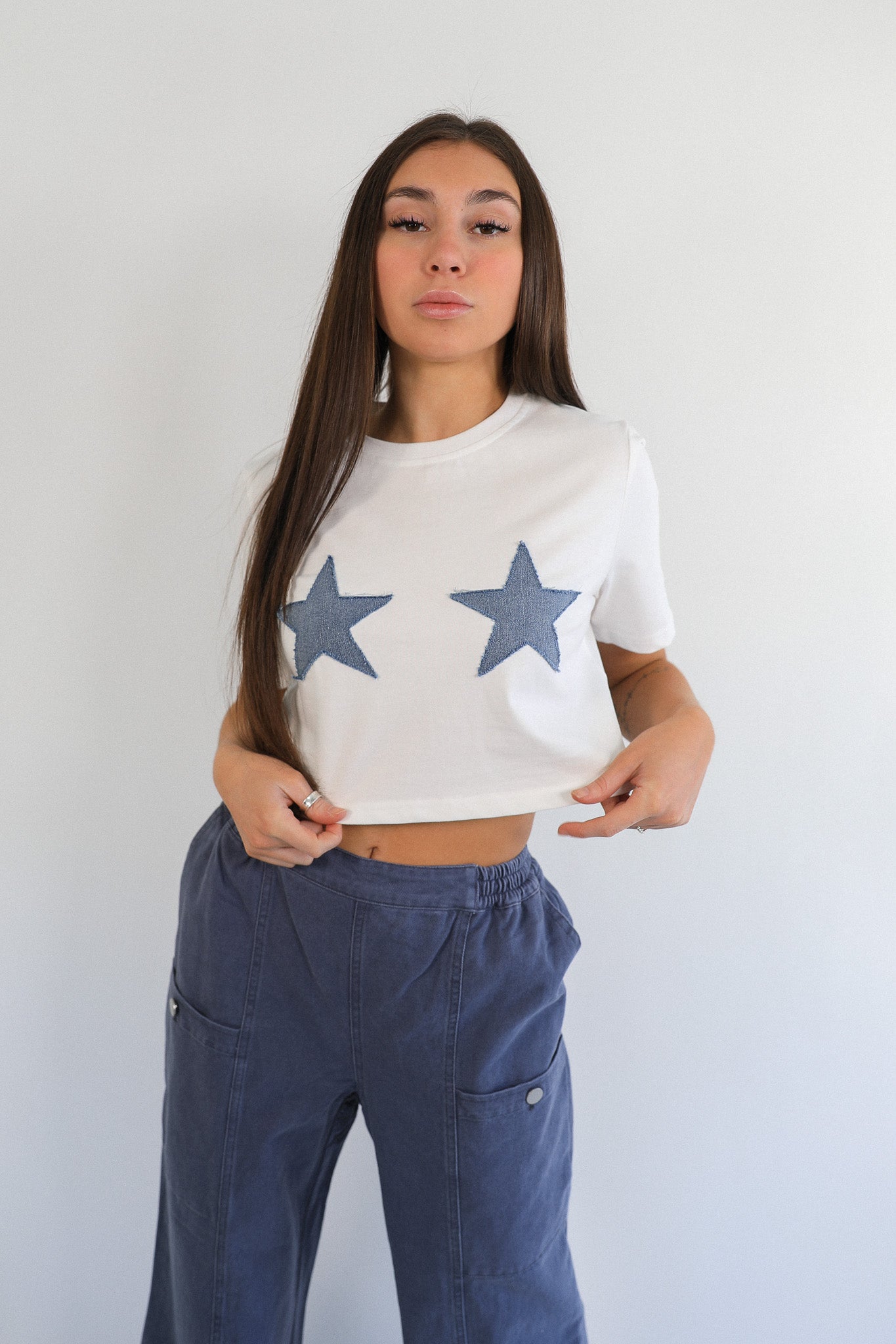 TOP PATRIOT CROPPED TEE