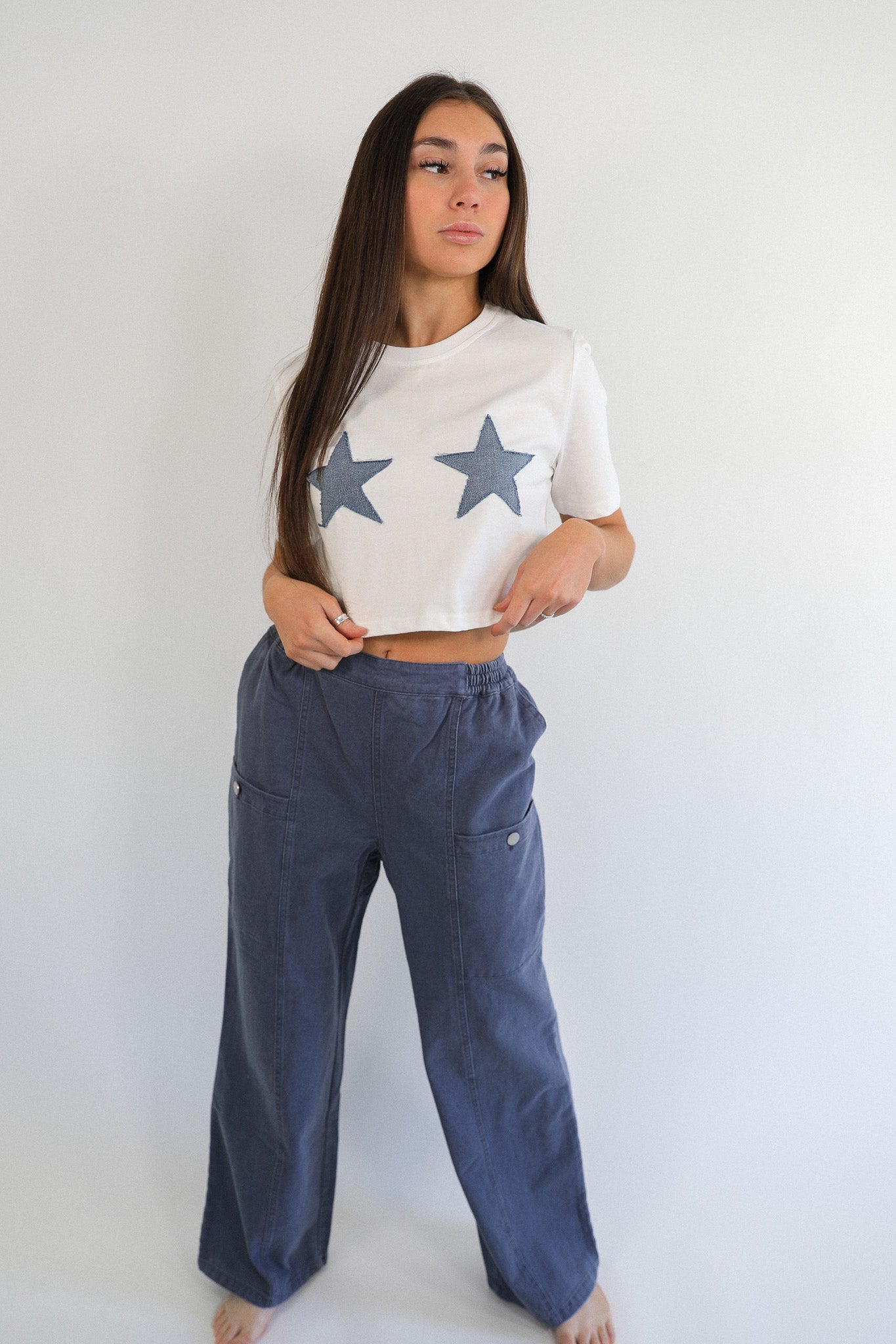 TOP PATRIOT CROPPED TEE