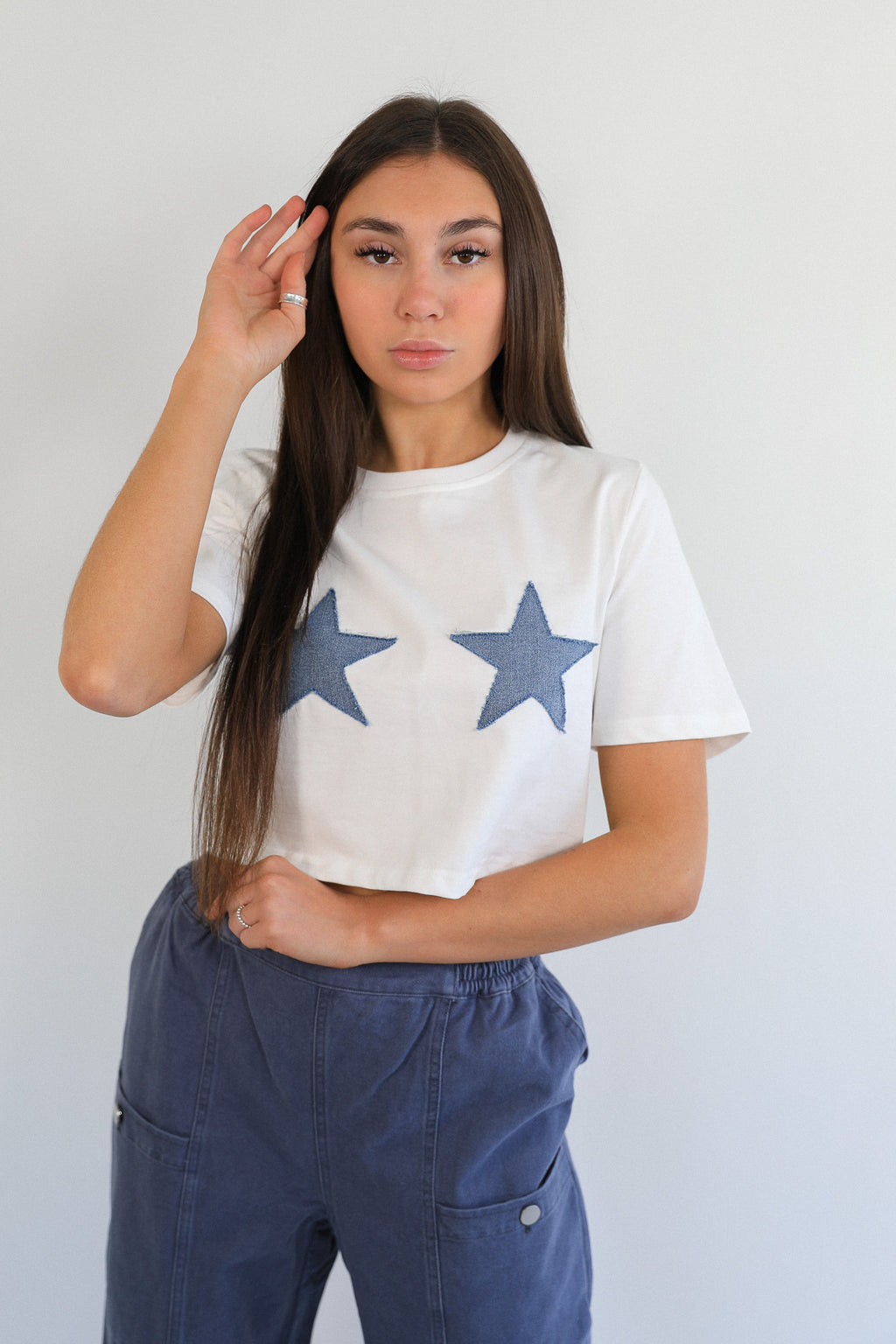 TOP PATRIOT CROPPED TEE