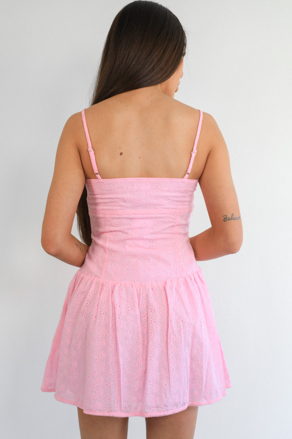 PEONY LACE TRIM MINI DRESS