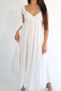 WHITE DANDY MIDI DRESS