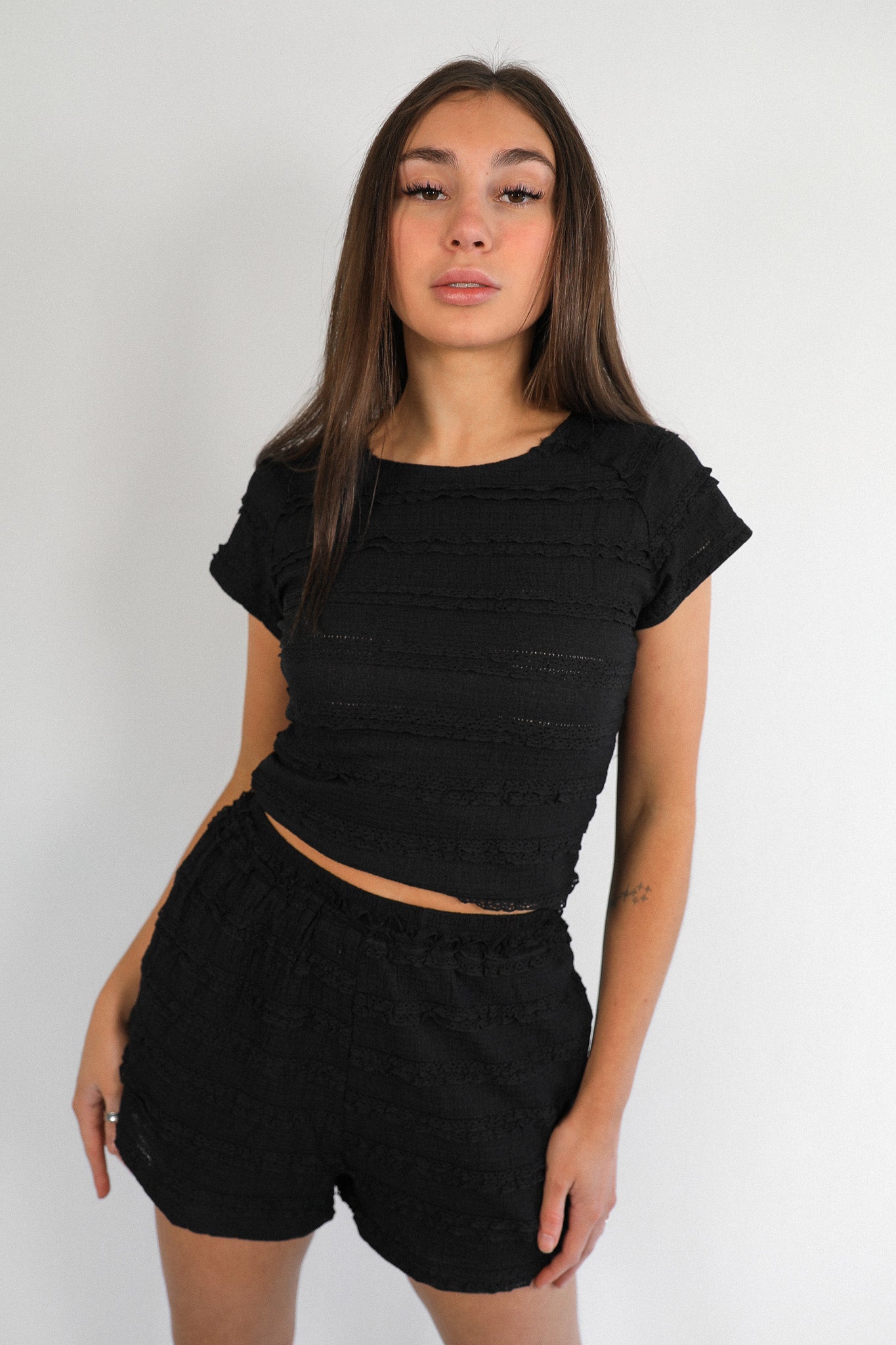 JOLENE RUFFLE SHORT SET