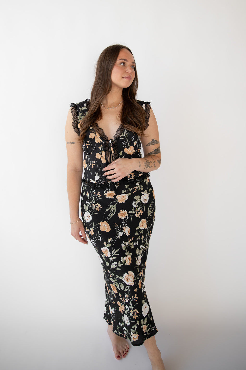 WHEN IN ROME MIDI SKIRT