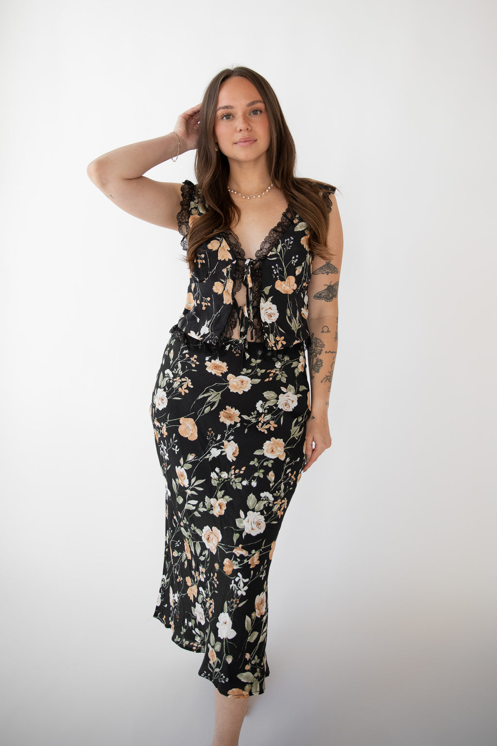 WHEN IN ROME MIDI SKIRT