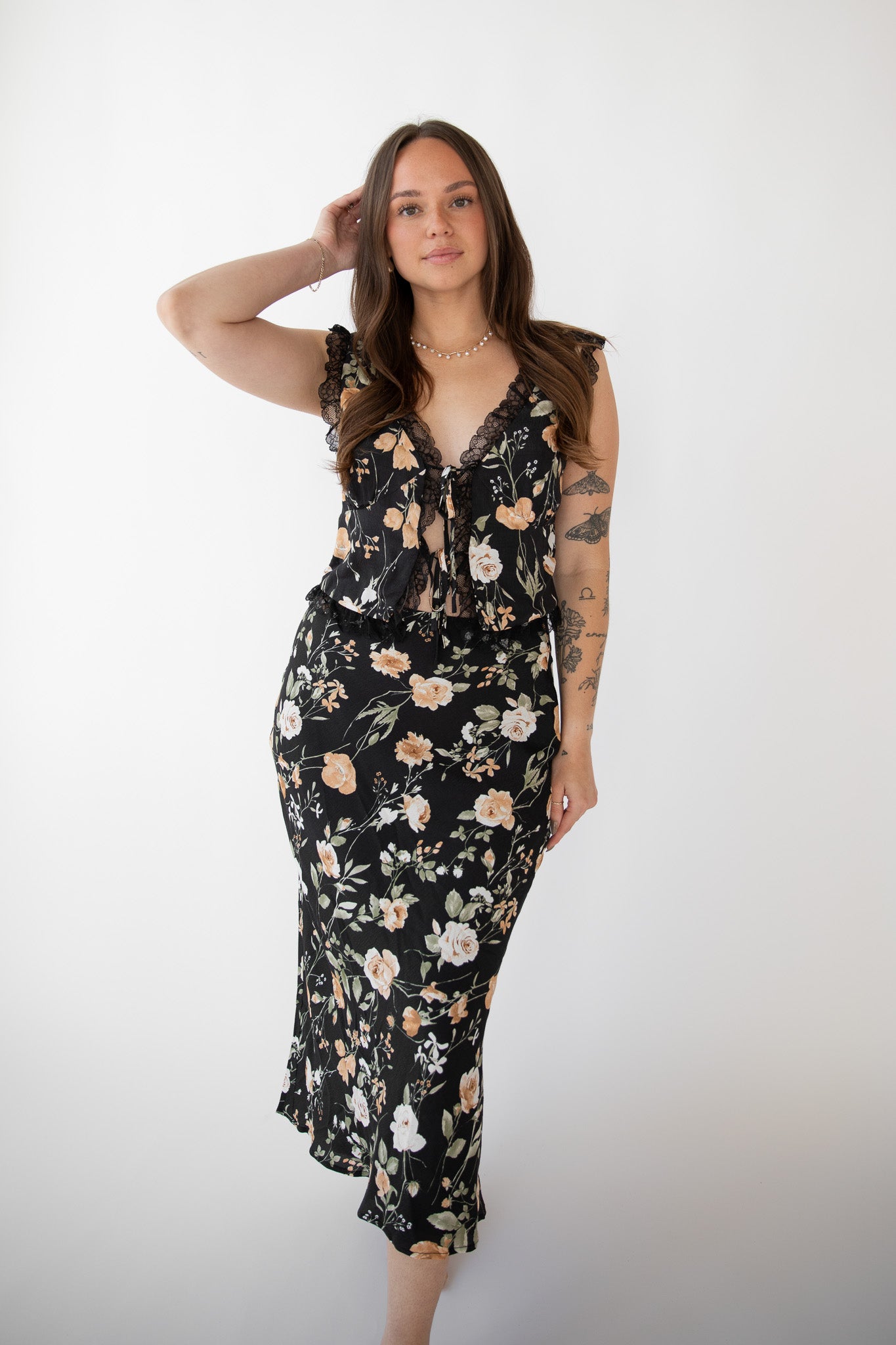 WHEN IN ROME MIDI SKIRT