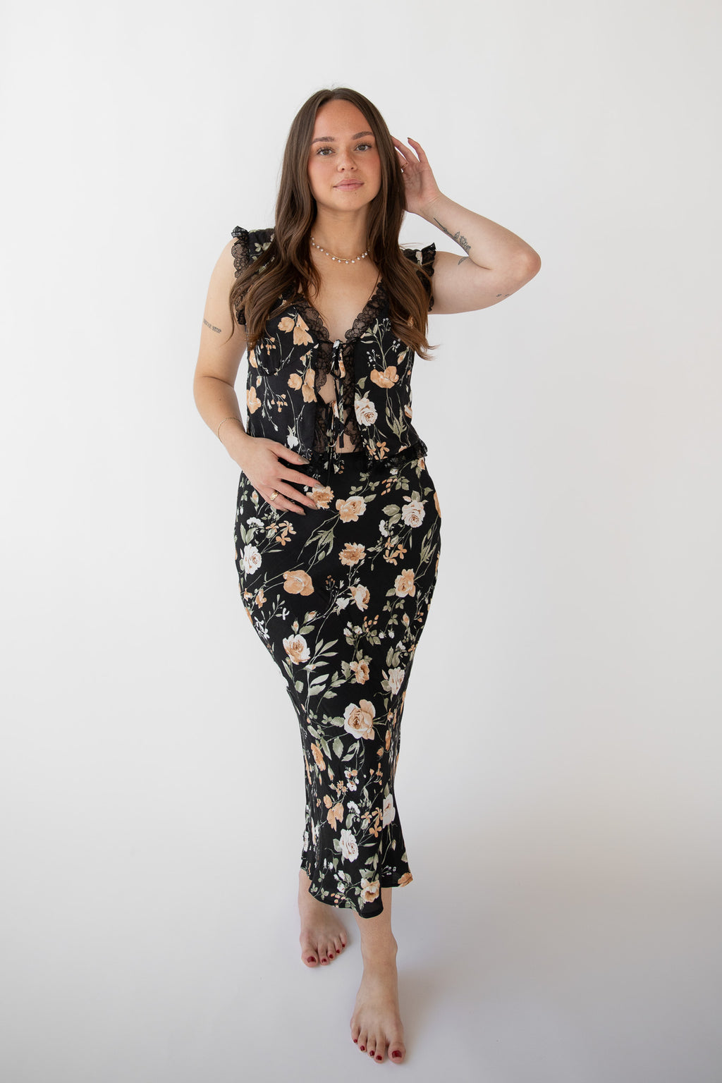 WHEN IN ROME MIDI SKIRT