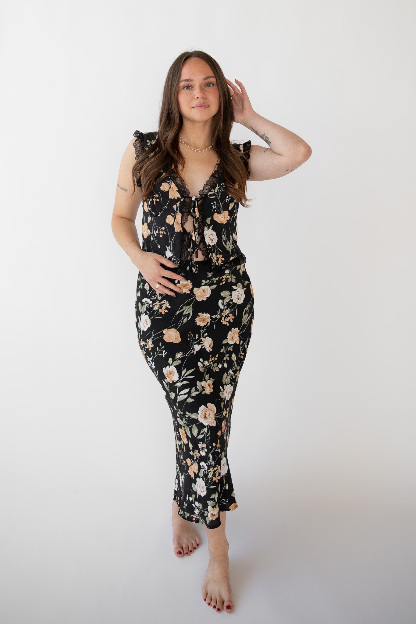 WHEN IN ROME MIDI SKIRT