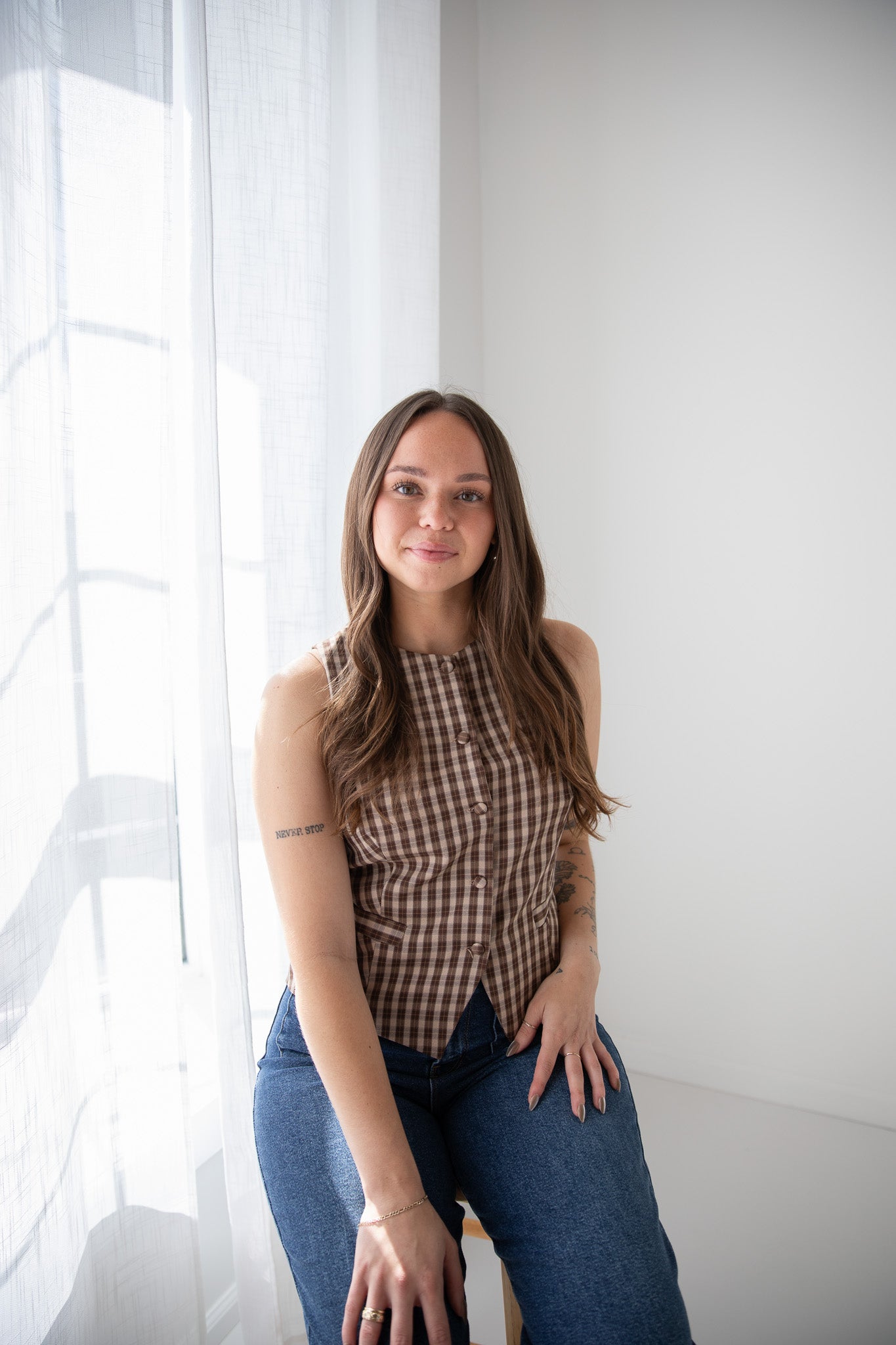 RACHEL GREEN PLAID VEST