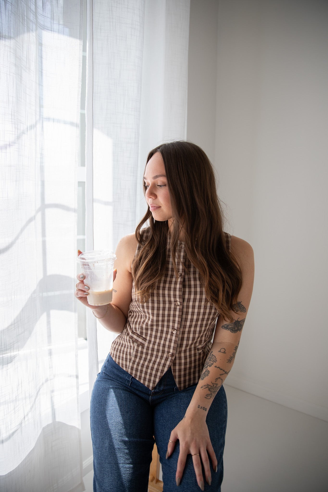 RACHEL GREEN PLAID VEST