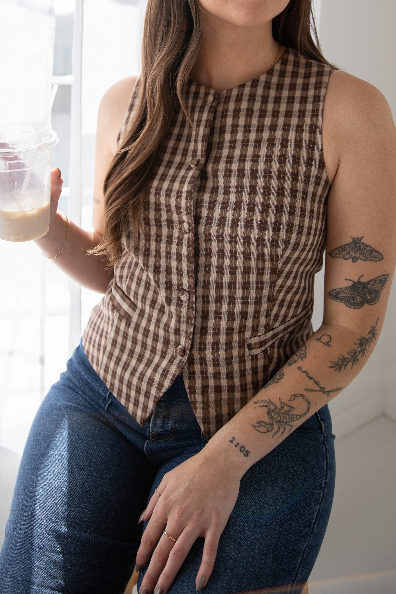 RACHEL GREEN PLAID VEST