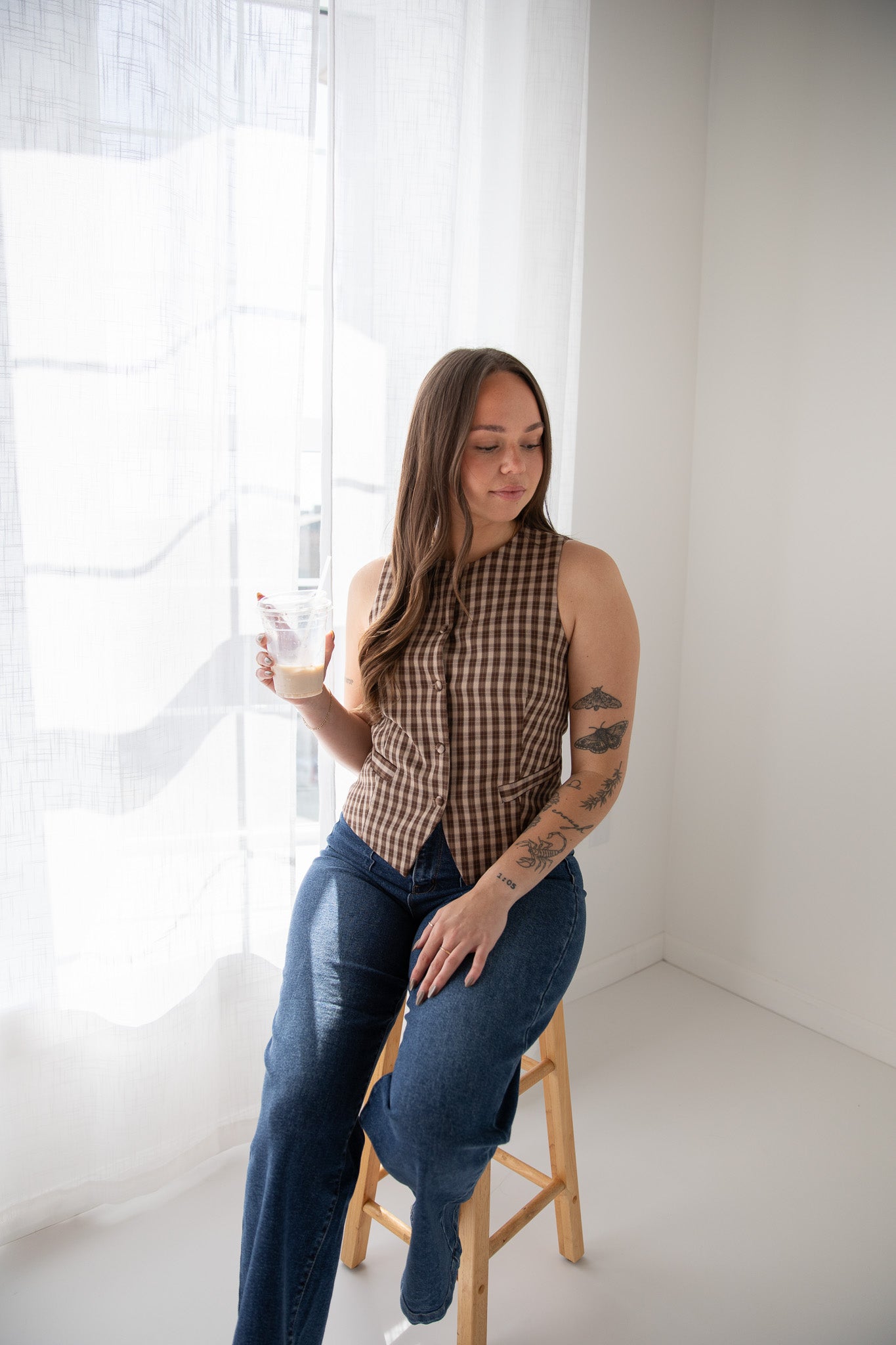 RACHEL GREEN PLAID VEST