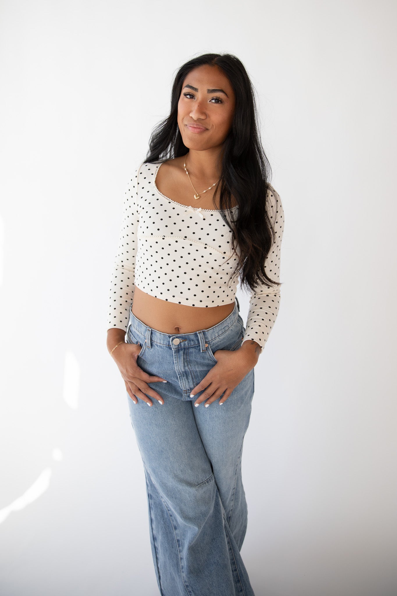 POLKA DOT LOUNGE TOP