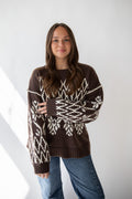 CHOCOLATE FAIRISLE SWEATER