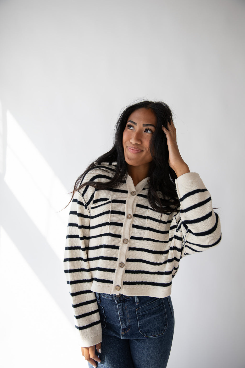 STACY STRIPED CARDIGAN