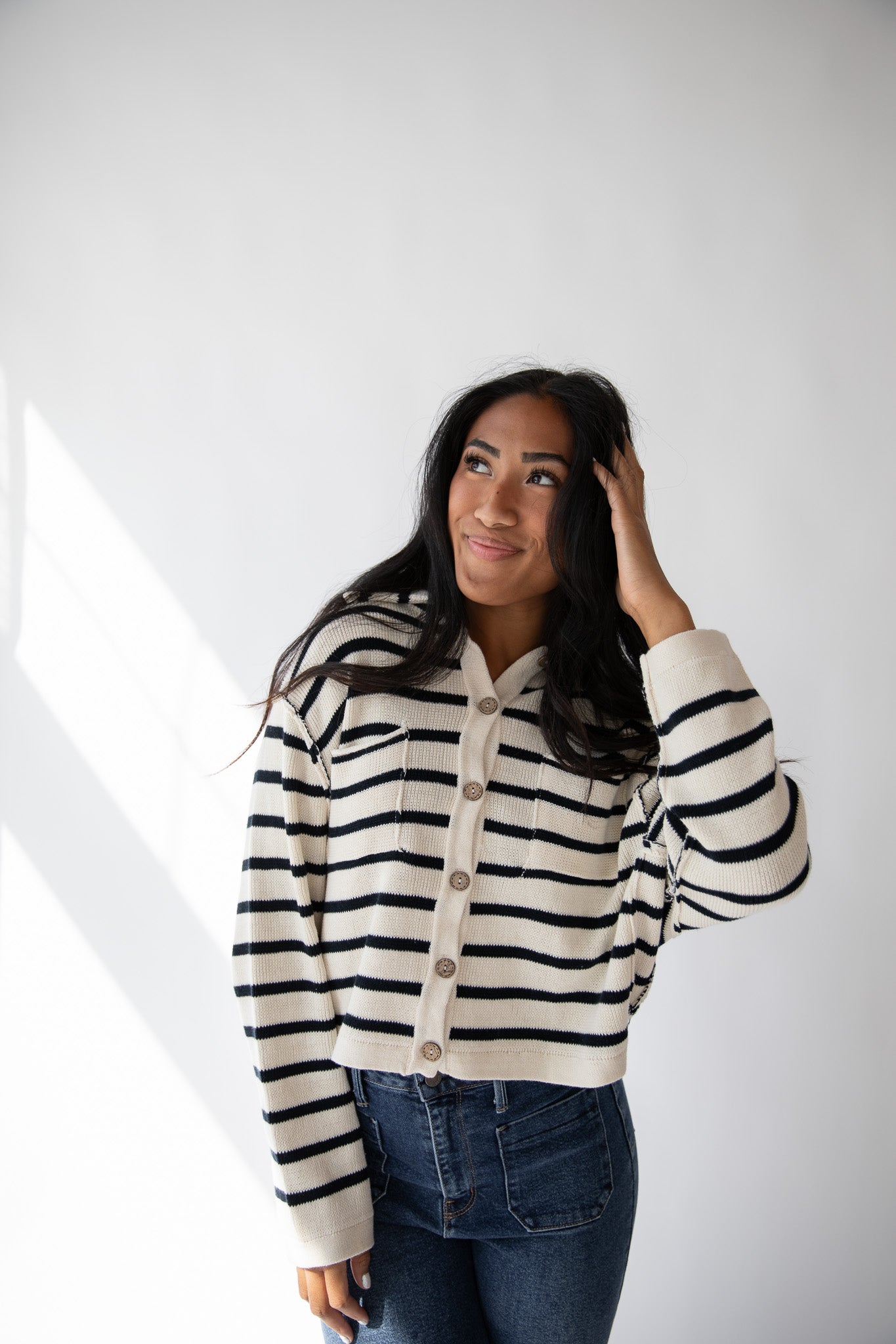 STACY STRIPED CARDIGAN