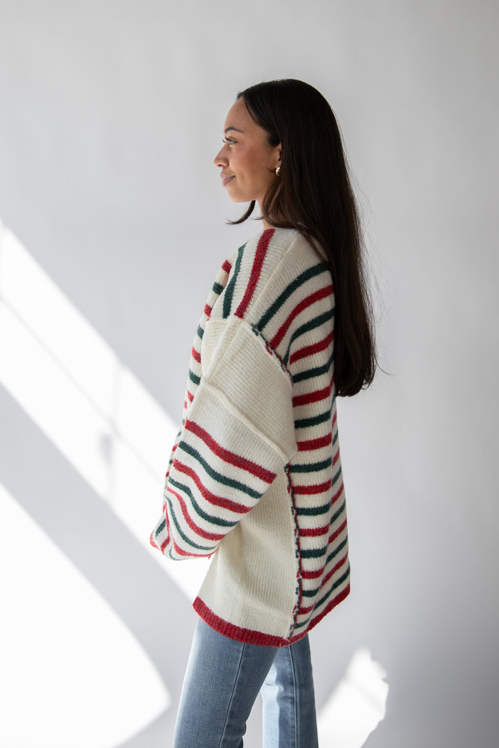 HOLIDAY CHEER STRIPED SWEATER