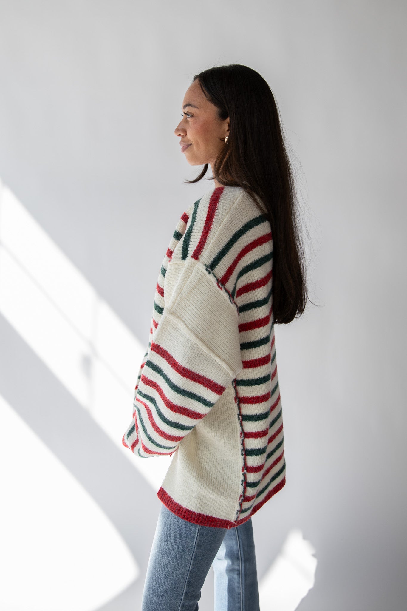 HOLIDAY CHEER STRIPED SWEATER