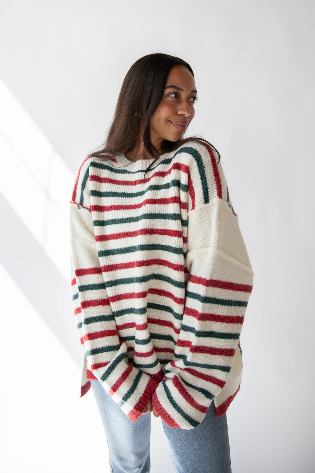 HOLIDAY CHEER STRIPED SWEATER