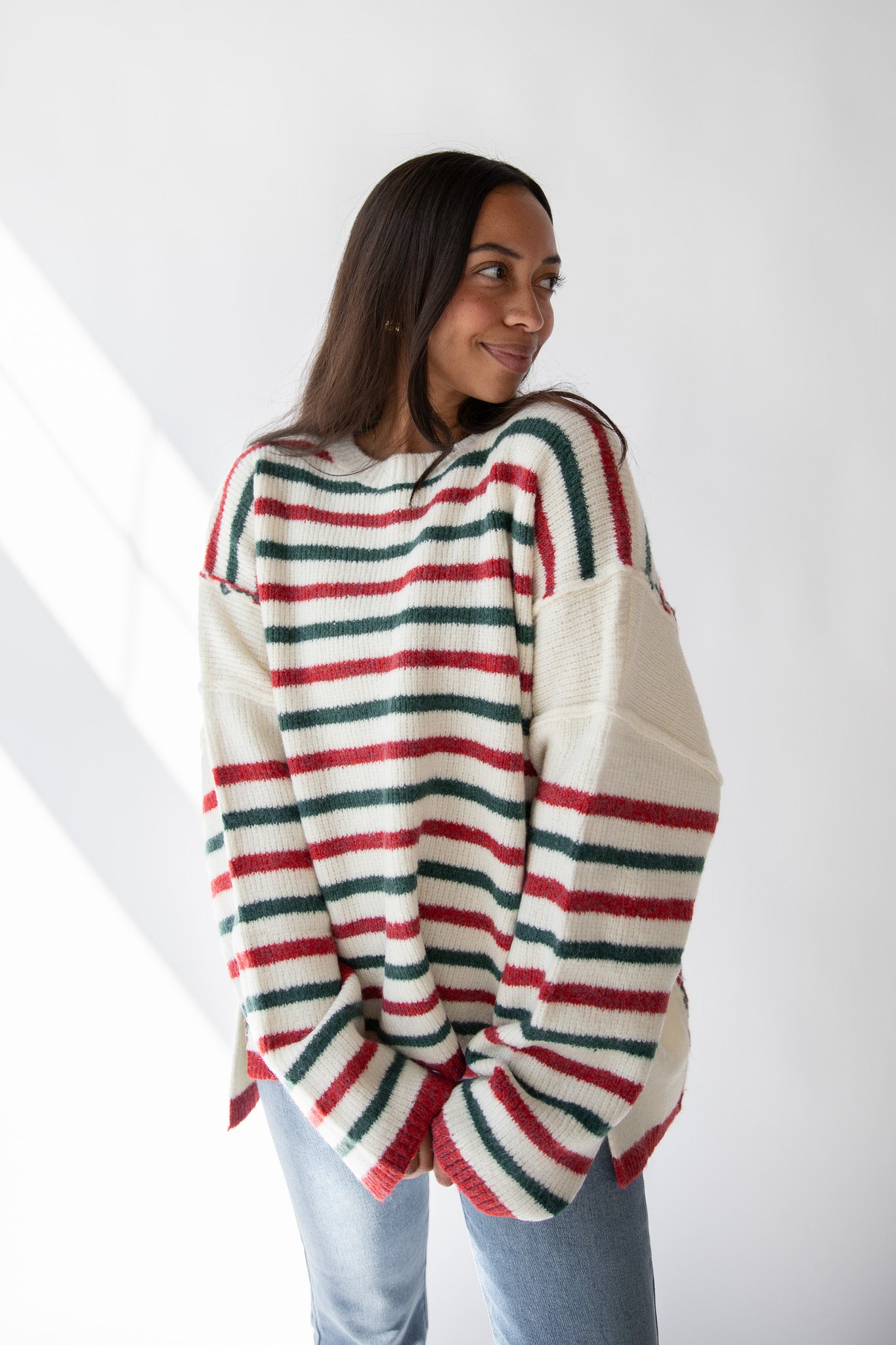 HOLIDAY CHEER STRIPED SWEATER