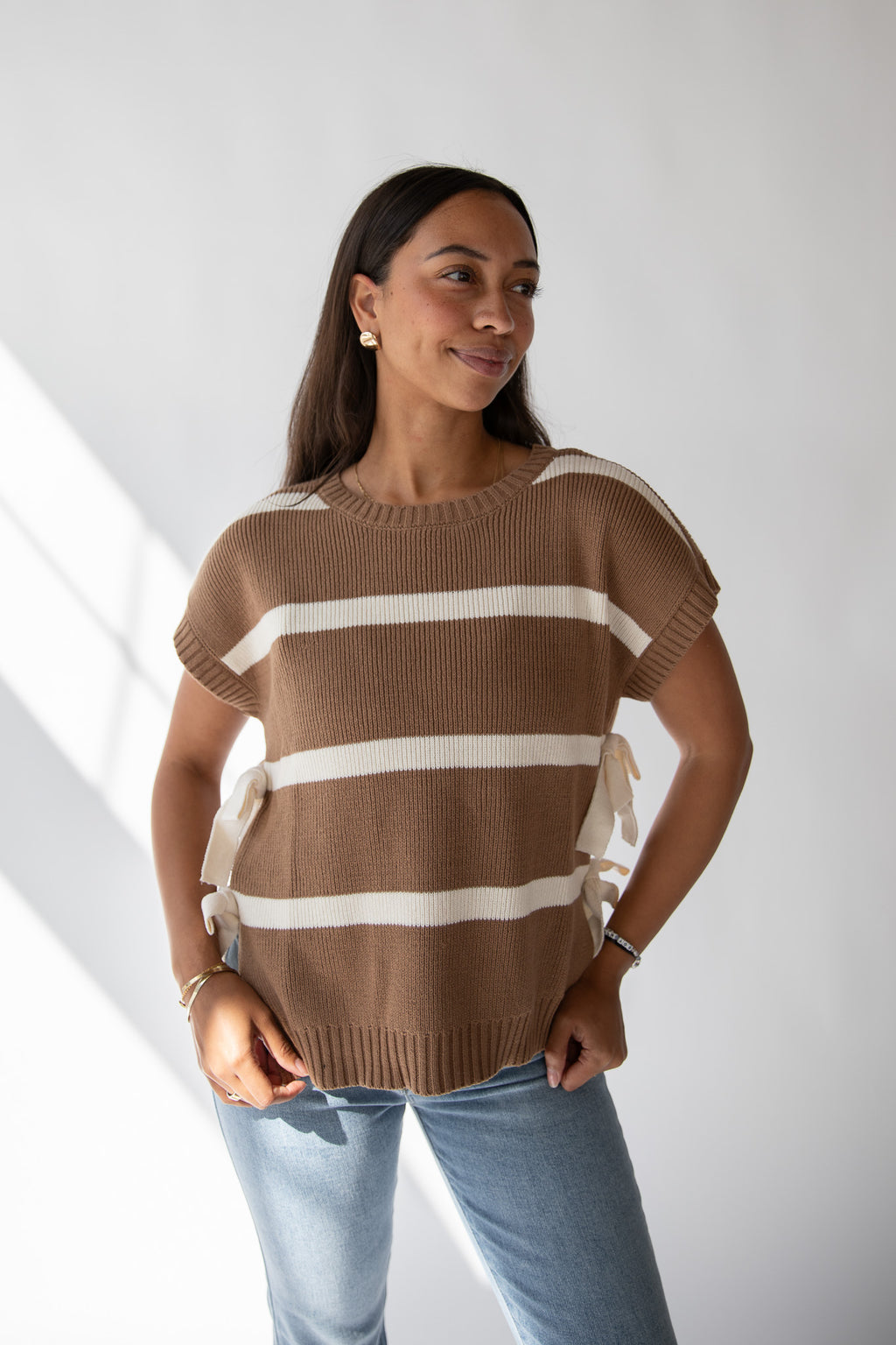 NORA SIDE TIE SWEATER VEST