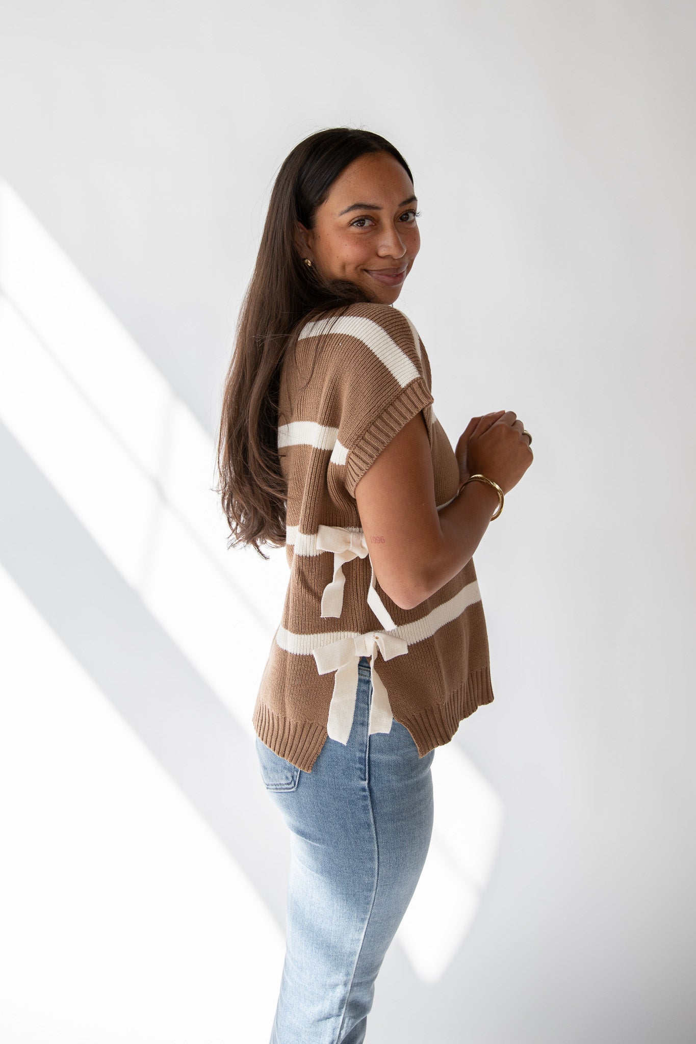 NORA SIDE TIE SWEATER VEST
