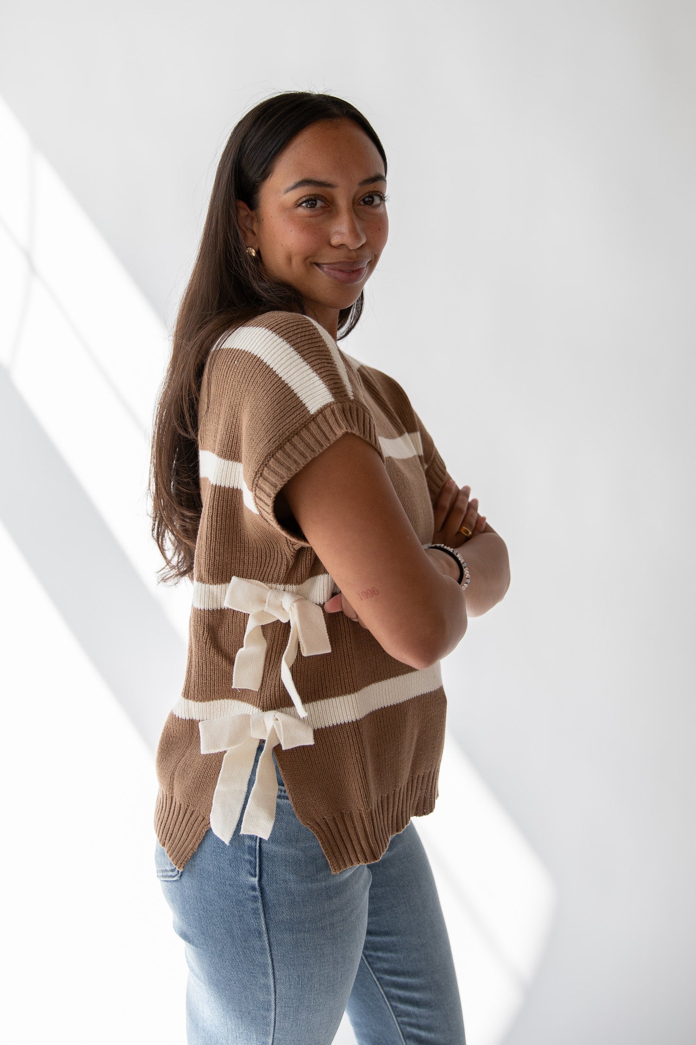 NORA SIDE TIE SWEATER VEST