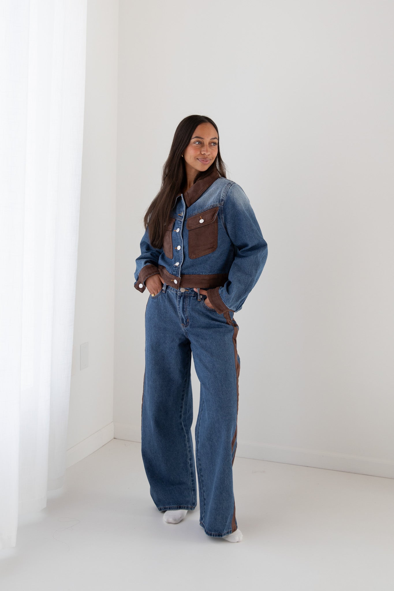 GOOD LUCK SUEDE + DENIM JACKET