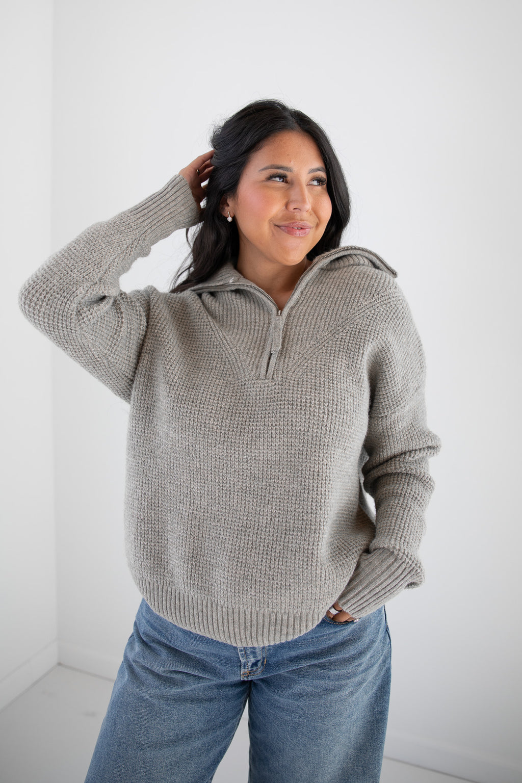 DRIFTWOOD HALF ZIP SWEATER