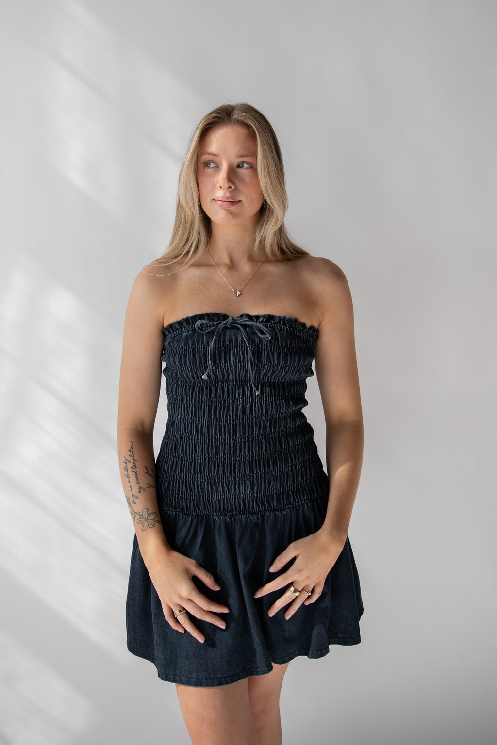 WILLOW DENIM MINI DRESS