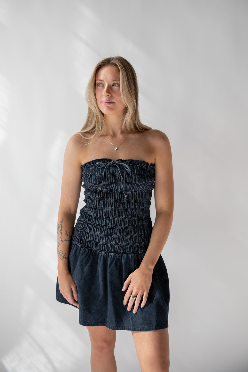 WILLOW DENIM MINI DRESS