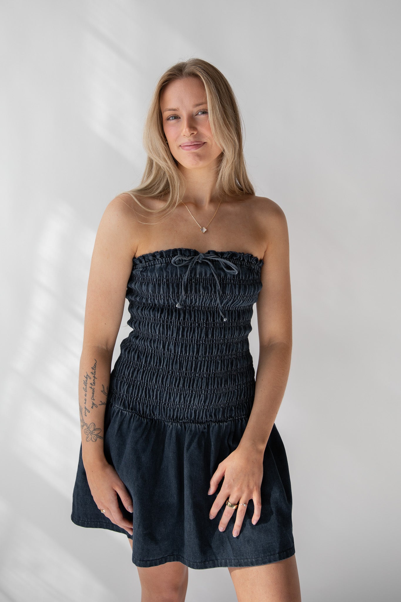 WILLOW DENIM MINI DRESS