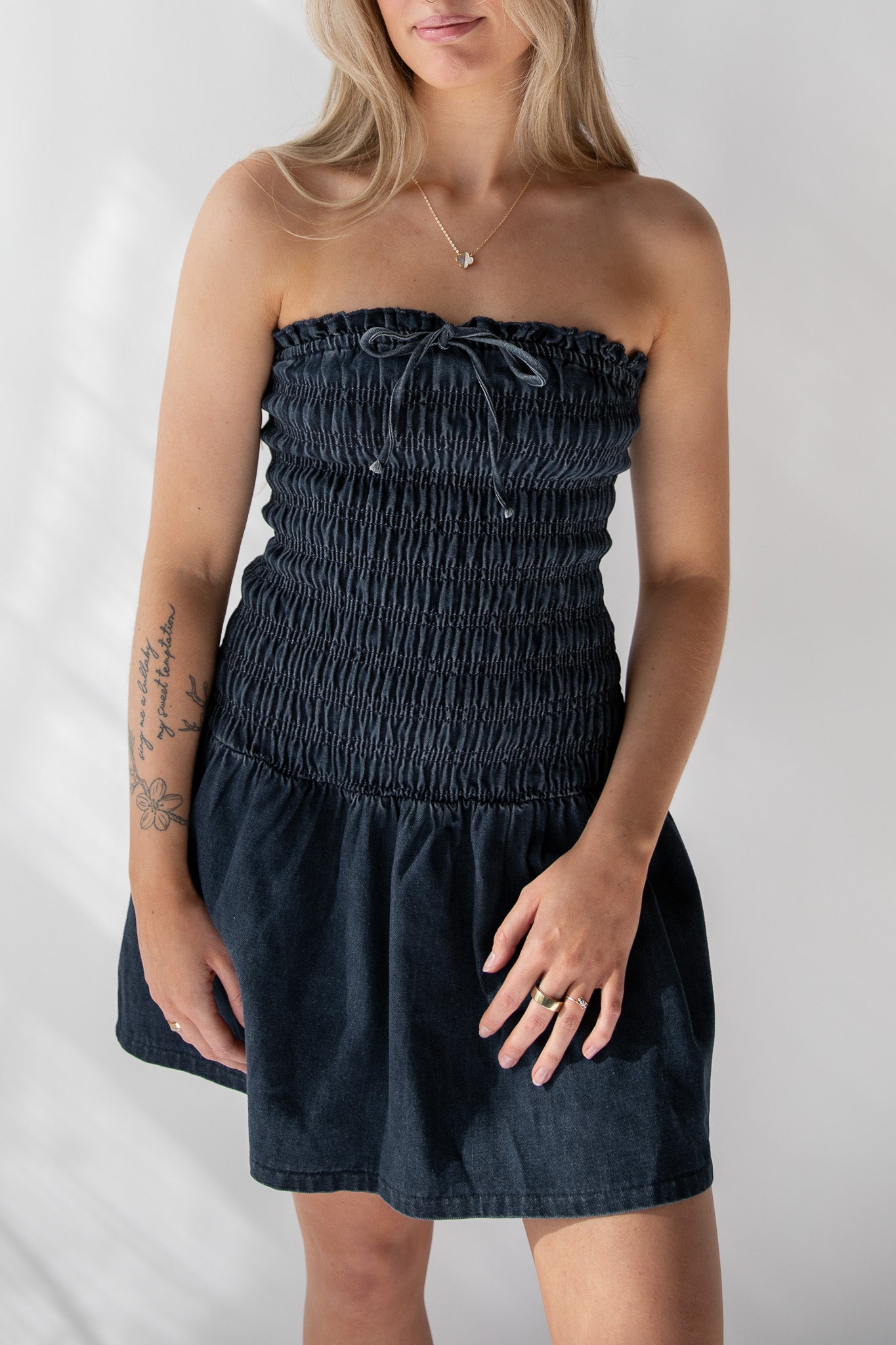 WILLOW DENIM MINI DRESS