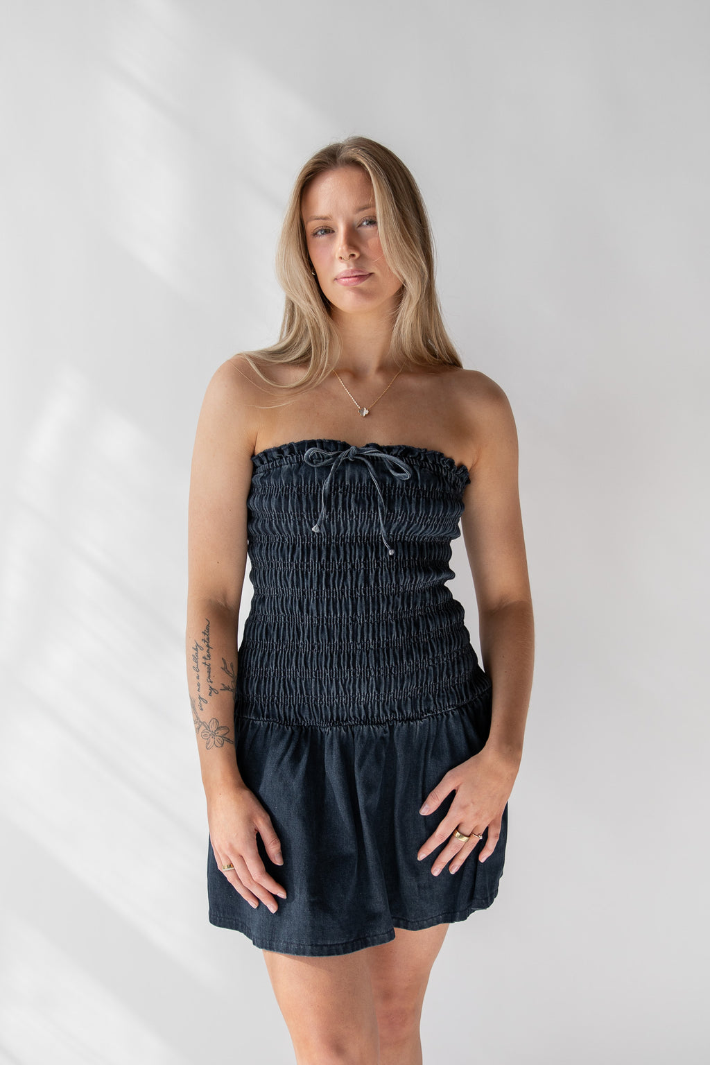 WILLOW DENIM MINI DRESS