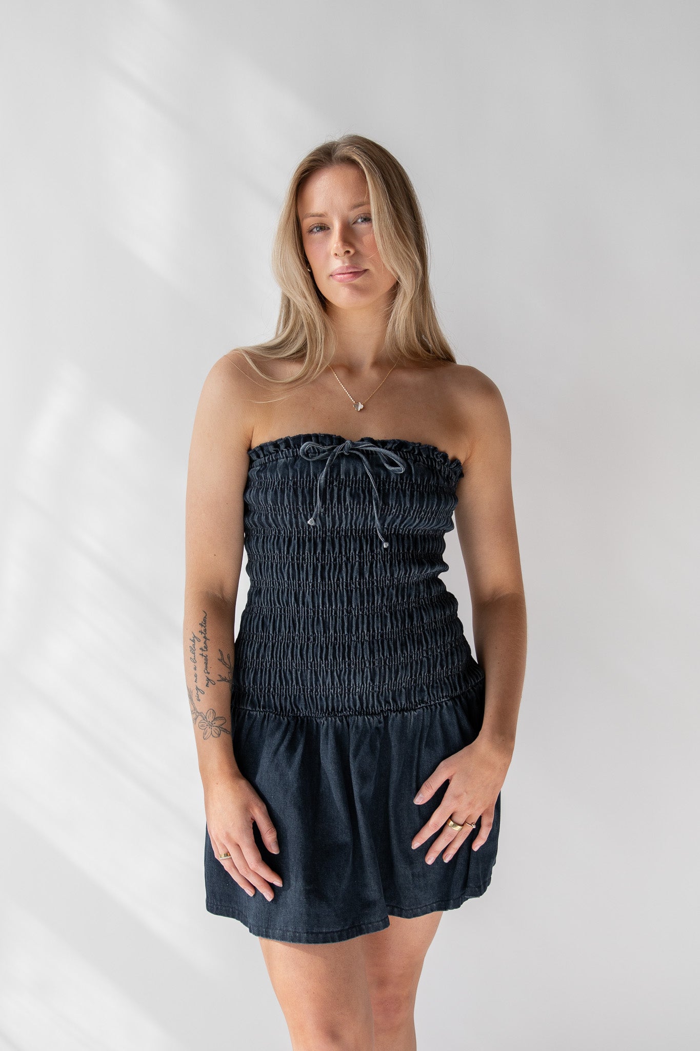 WILLOW DENIM MINI DRESS